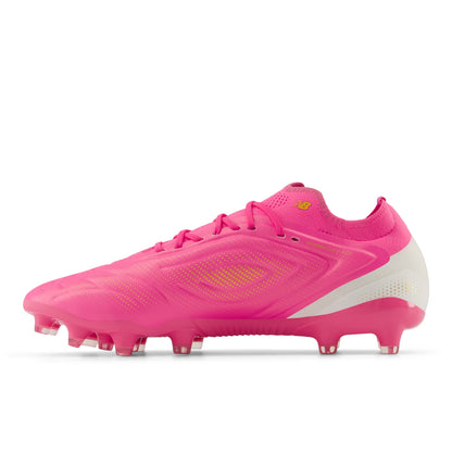 New Balance Tekela Women's Elite Low MG V5 Pink Heat with Metallic Gold and Pink Satin