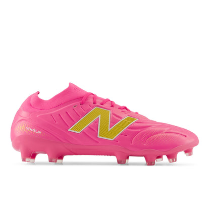 New Balance Tekela Women's Pro Low MG V5 Pink Heat with Metallic Gold and Pink Satin
