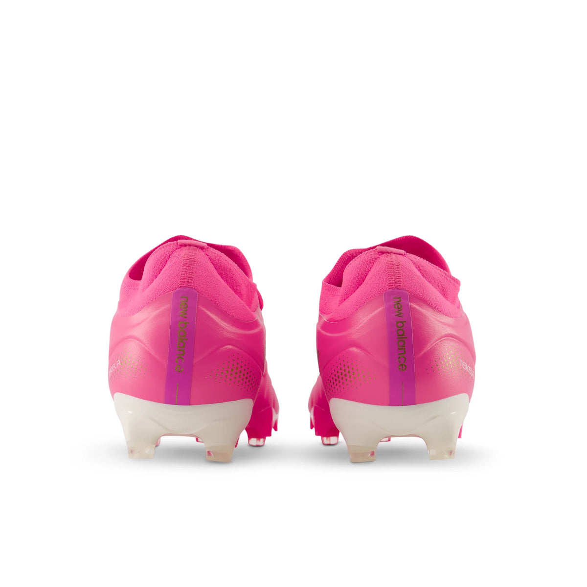 New Balance Tekela Team Low FG V5 Pink Heat with Metallic Gold and Pink Satin