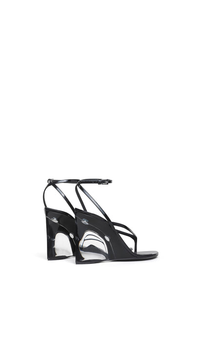 Alaïa Invisible Thong Sandals In Patent Calfskin