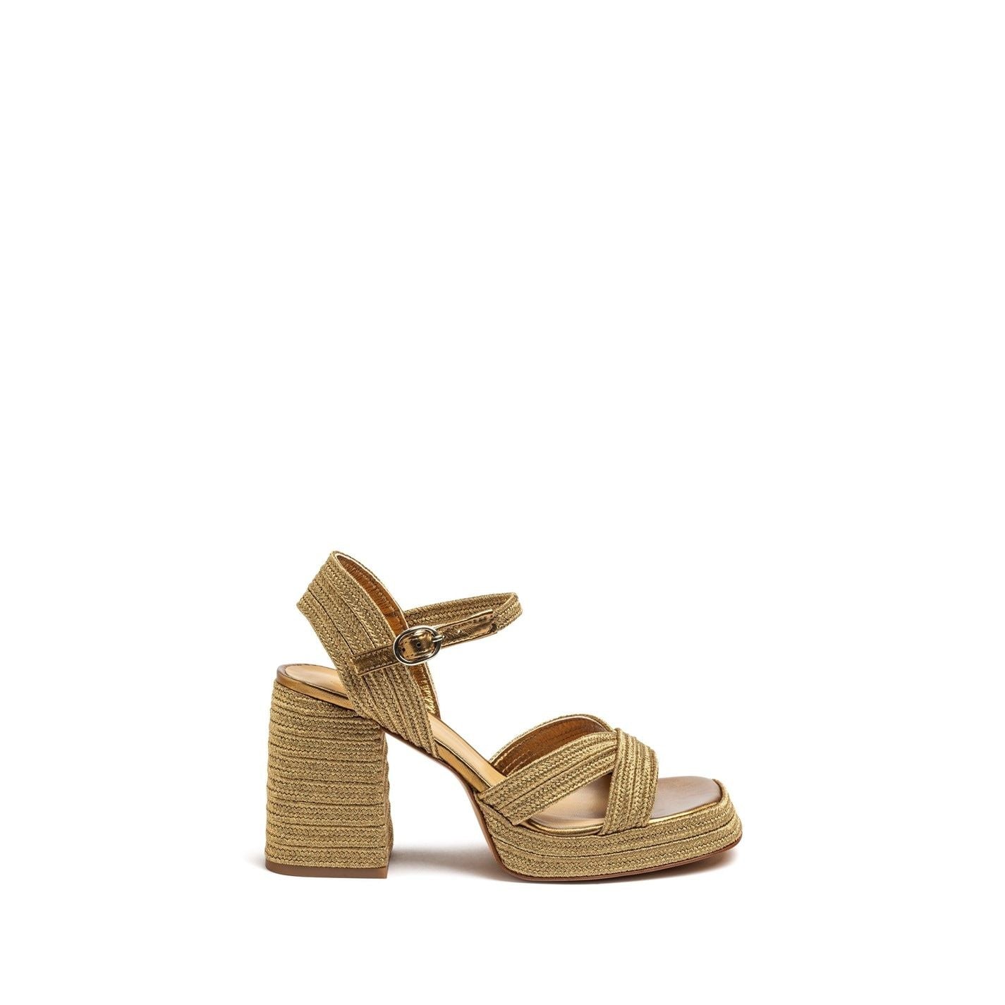  Valle Heeled Sandals Oro Viejo