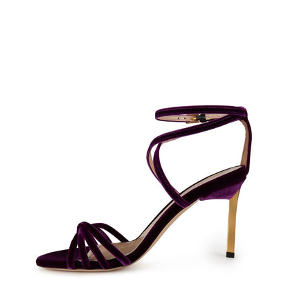  Velvet Sandal Purple