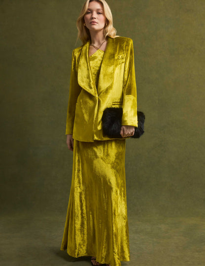 Ted Baker Netzza Velvet Tailored Oversized Blazer Women's