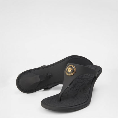  Versace Sandal 55 Ld53 Black Gold
