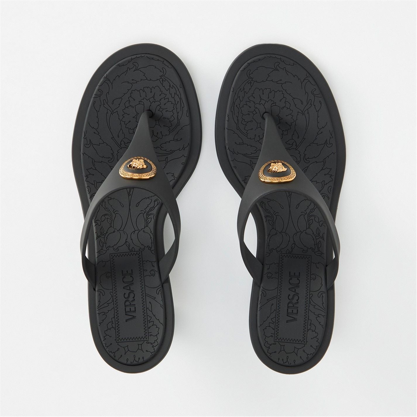  Versace Sandal 55 Ld53 Black Gold