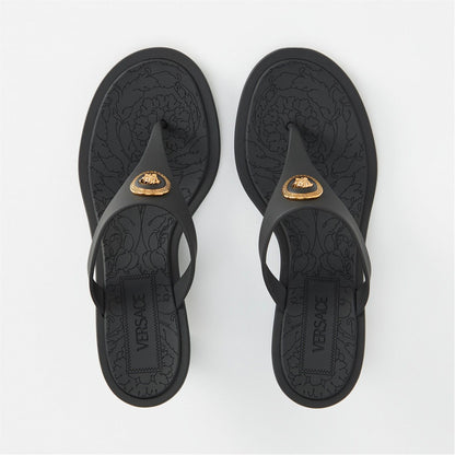  Versace Sandal 55 Ld53 Black Gold