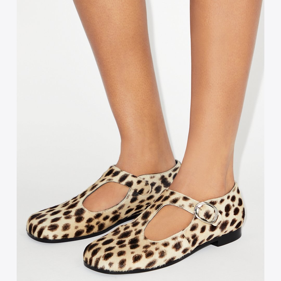 Tory Burch Violet T-Strap CHEETAH SPOTS