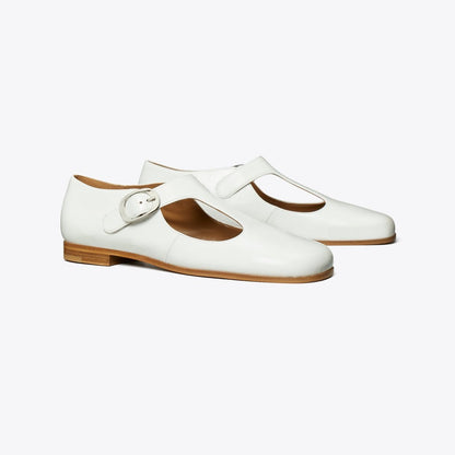 Tory Burch Violet T-Strap WHITE