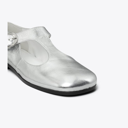Tory Burch Violet T-Strap SILVER