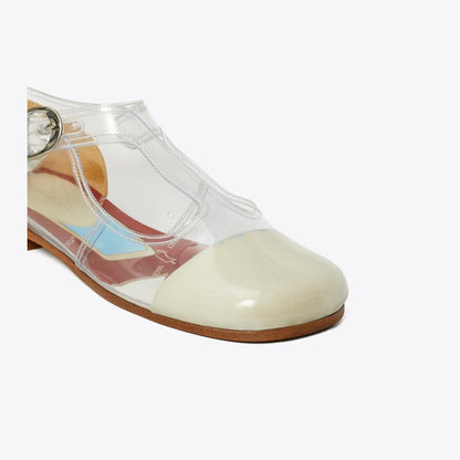 Tory Burch Violet T-Strap CLEAR