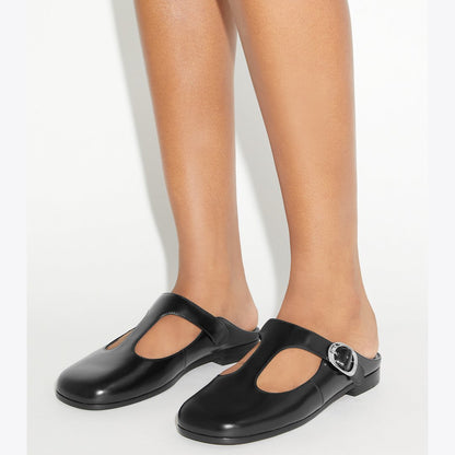 Tory Burch Violet T-Strap Mule PERFECT BLACK