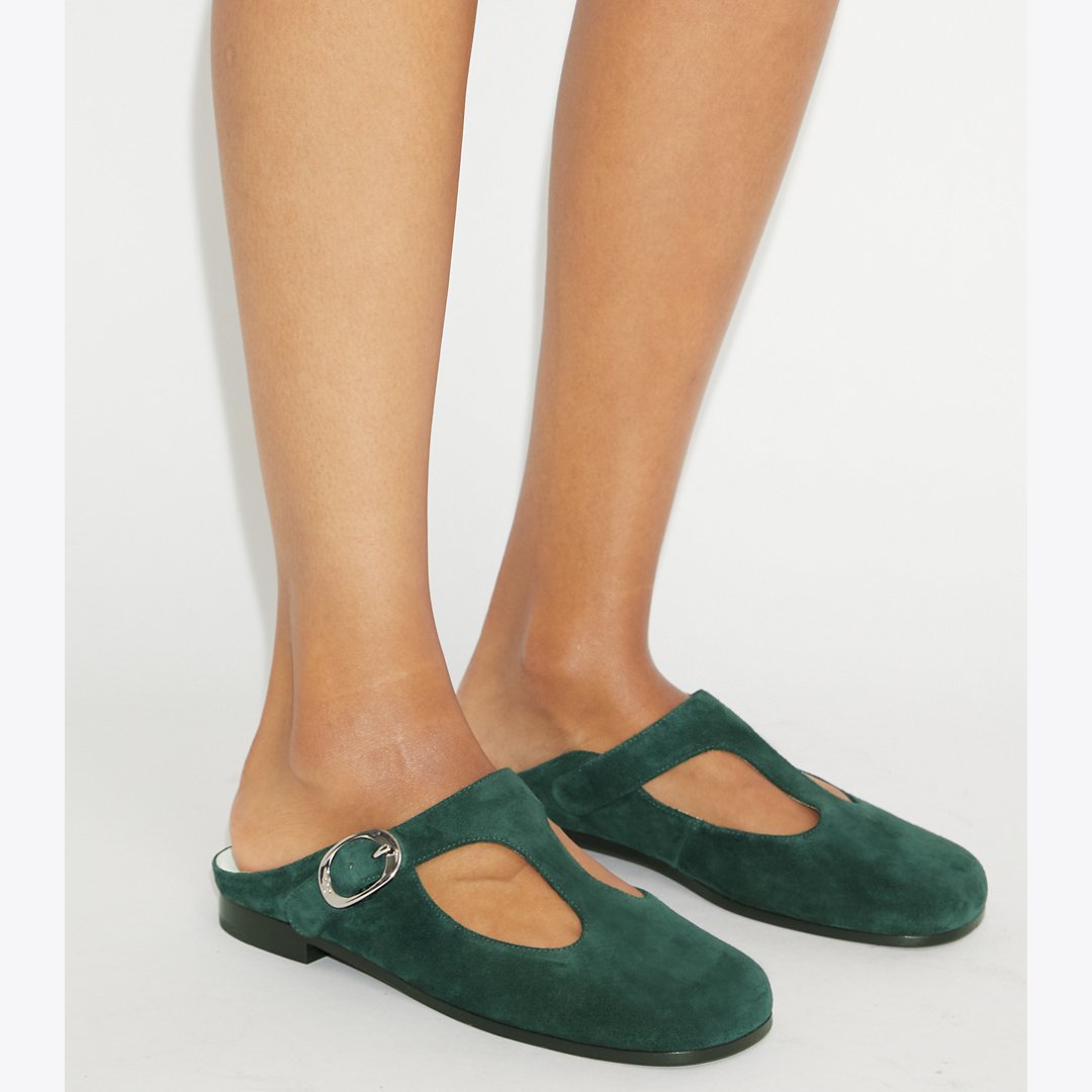 Tory Burch Violet T-Strap Mule WARM TEAL