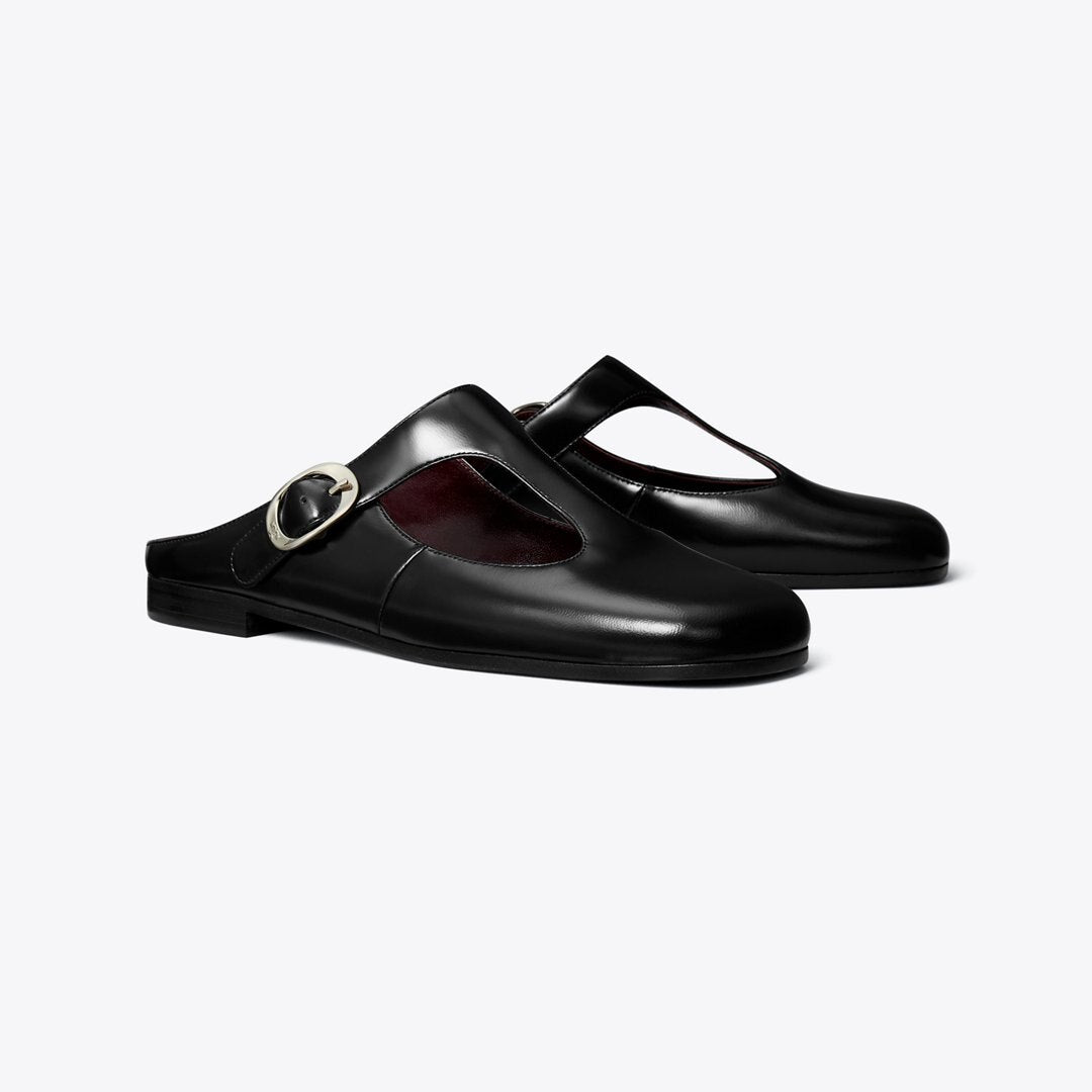 Tory Burch Violet T-Strap Mule PERFECT BLACK