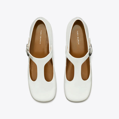 Tory Burch Violet T-Strap BIANCO