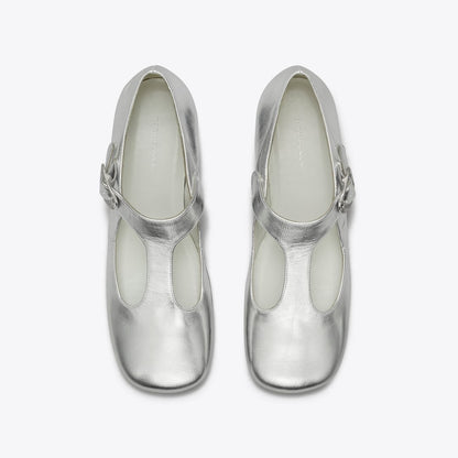 Tory Burch Violet T-Strap SILVER