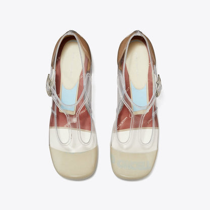 Tory Burch Violet T-Strap CLEAR