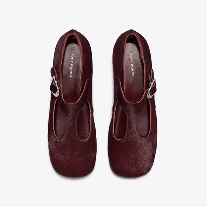 Tory Burch Violet T-Strap DARK CARMINE