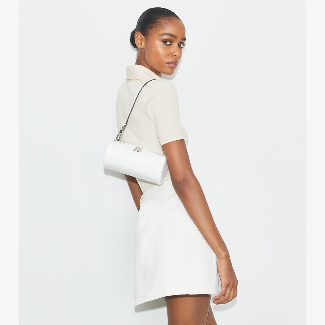 Tory Burch Virginia Cylinder Bag White