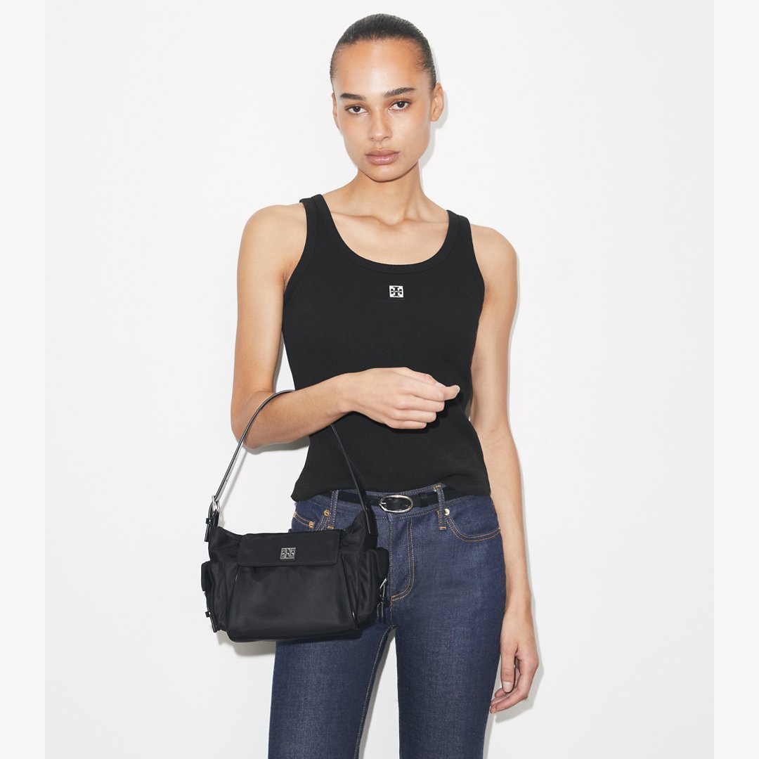 Tory Burch Virginia Pocket Shoulder Bag Black