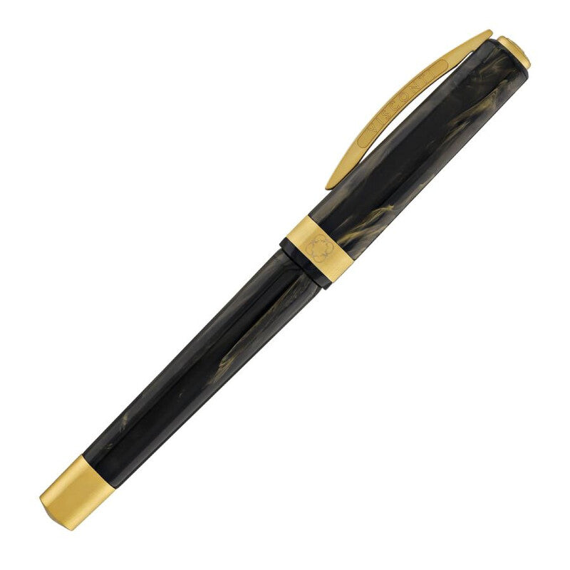 Visconti Black Opera Gold Fountain Pen Fine Nib Kp42-03-Fpf