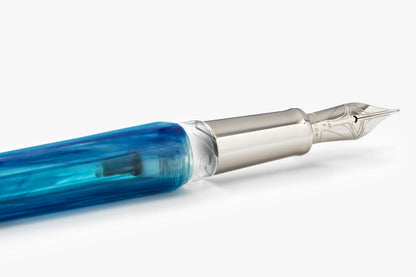 Visconti Opera Demo Carousel Blue Cotton Candy Fountain Pen Broad Nib Kp32-02-Fpab
