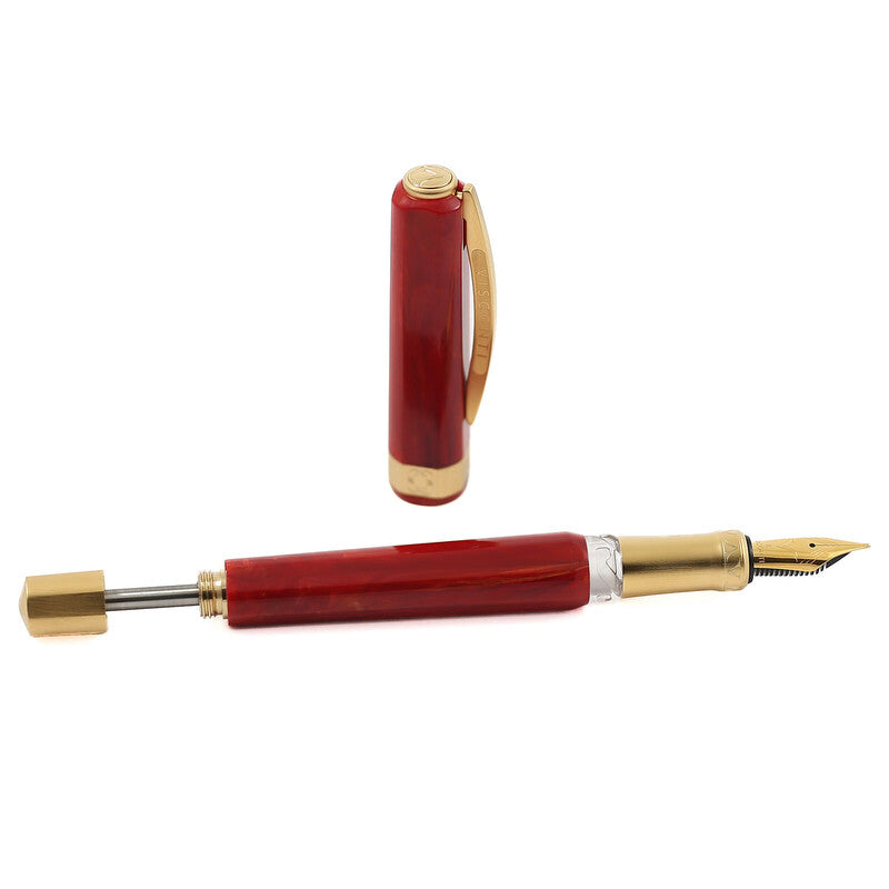 Visconti Opera Gold Fountain Pen Red Medium Nib Kp42-01-Fpm