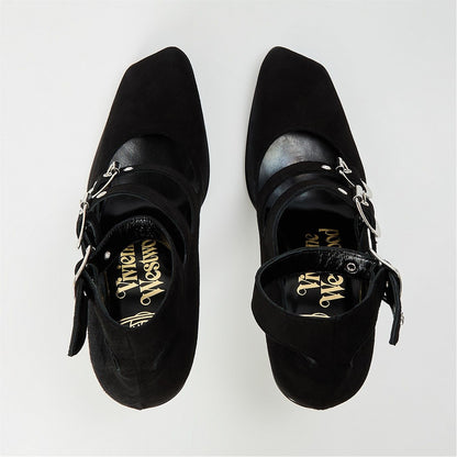  Viv Savage Hgh Heel  Ld54 Black Suede