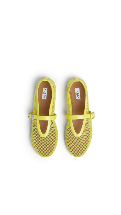 Alaïa Ballet Flats In Fishnet