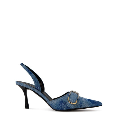  Voyou Slingbacks In Washed Denim Medium Blue