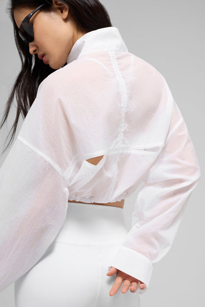 Alo Yoga Women'S Cropped 1/4 Zip Aerial Pullover