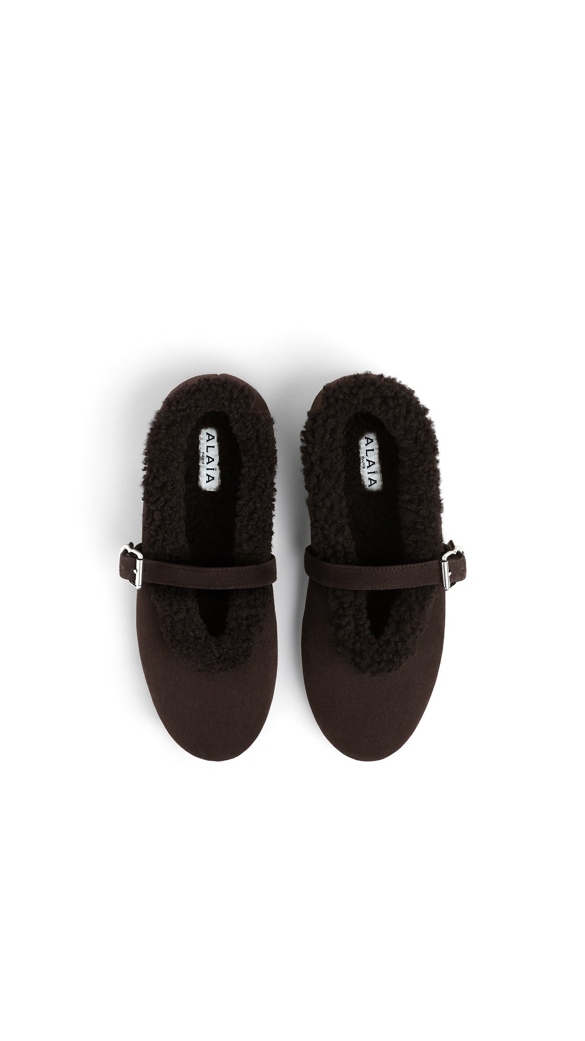 Alaïa Ballet Flats In Merino Shearling