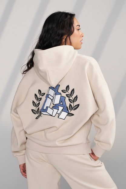 YoungLA W524 - Teddy Hoodie Barely Beige