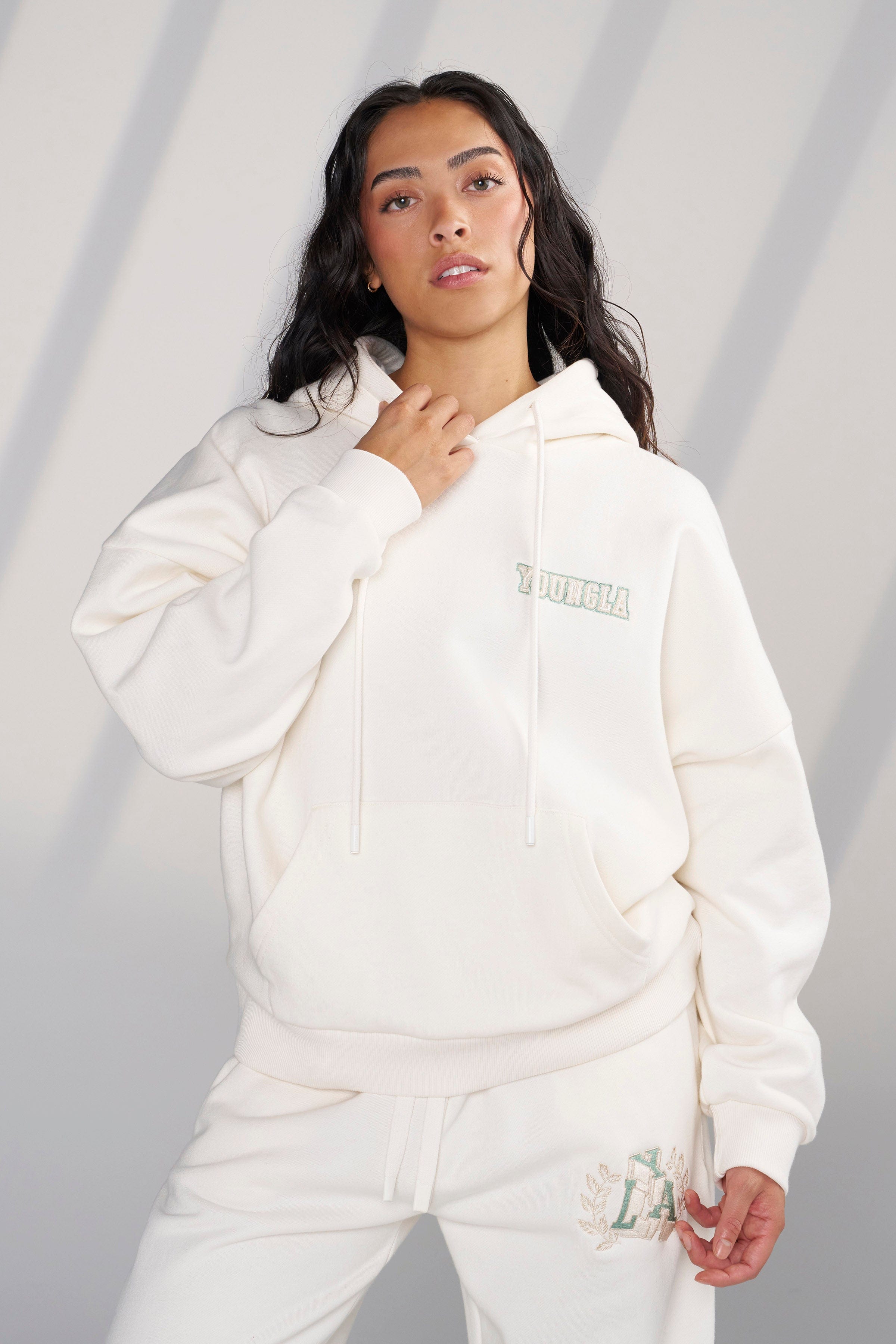 YoungLA W524 - Teddy Hoodie Coconut Milk