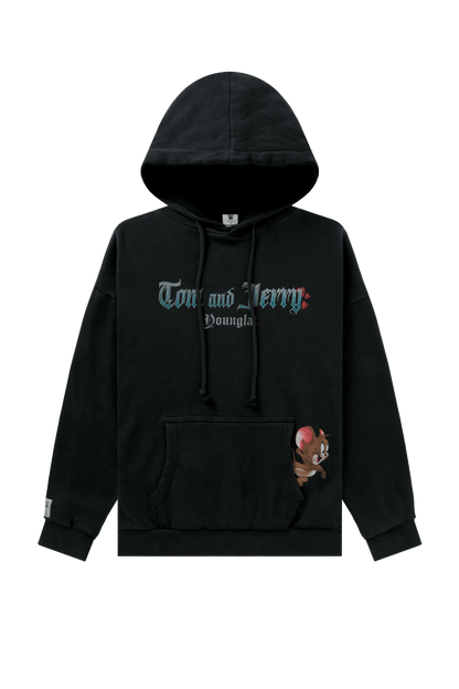 YoungLA W528 Tom & Jerry Oversized Hoodie Black/Grey