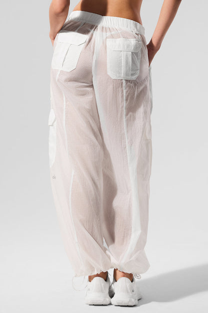 Alo Yoga Women'S Sheer Game Time Wide Leg Jogger