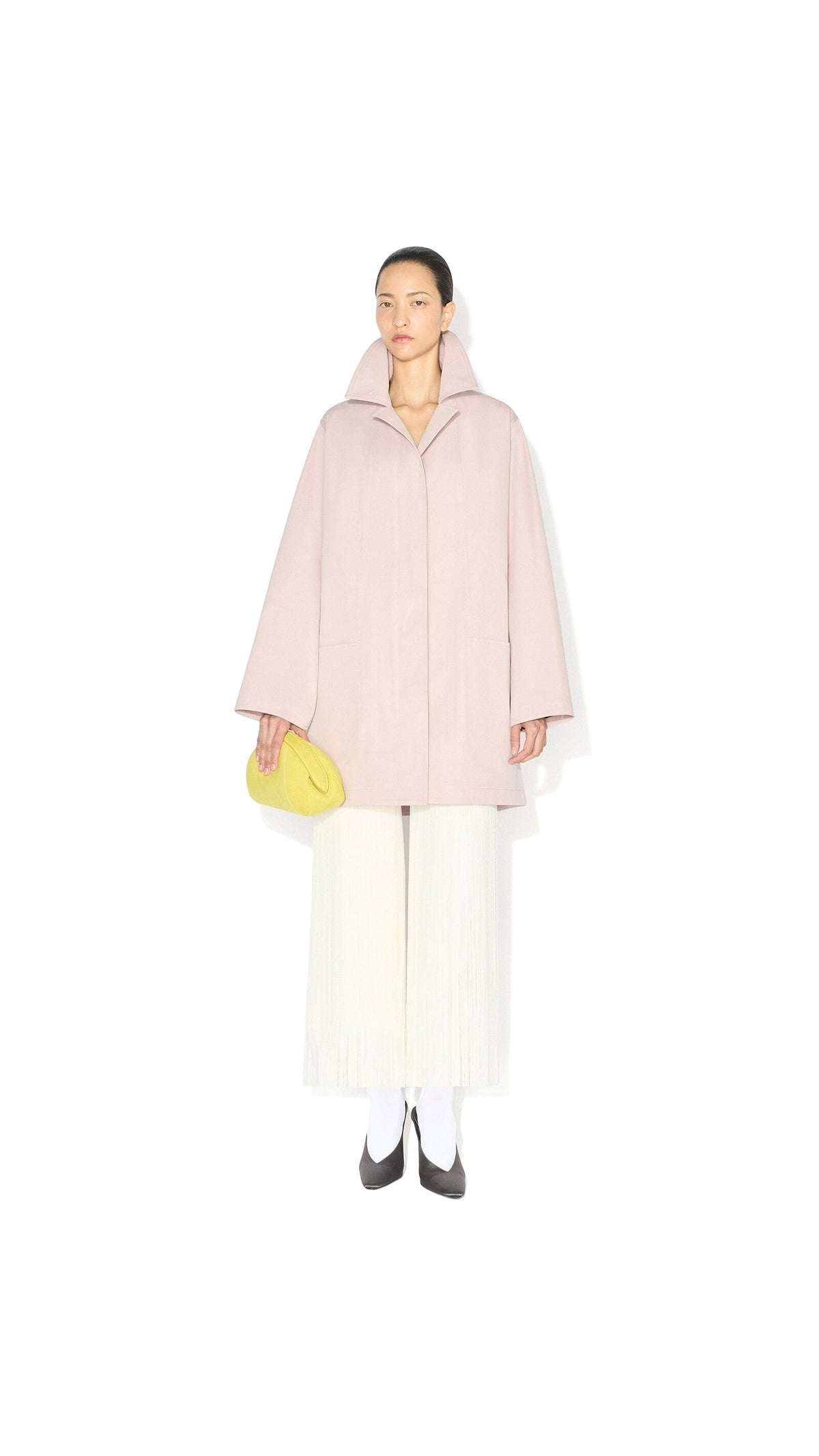 Alaïa A-Line Silk Cotton Coat