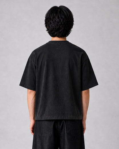 WASHED BLACK SIGNATURE TEE