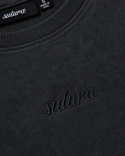 WASHED BLACK SIGNATURE TEE