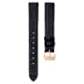 Swarovski Watch Strap 13 Mm (0.51") Width Leather Black Rose Gold-Tone Finish SW5674160