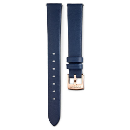 Swarovski Watch Strap 14 Mm (0.55") Width Leather Blue Rose Gold-Tone Finish SW5674146