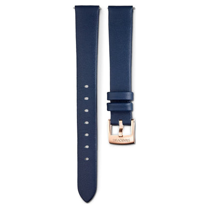 Swarovski Watch Strap 14 Mm (0.55") Width Leather Blue Rose Gold-Tone Finish SW5674146
