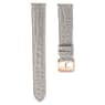 Swarovski Watch Strap 15 Mm (0.59") Width Leather with Stitching Gray Rose Gold-Tone Finish SW5674167