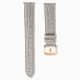 Swarovski Watch Strap 15 Mm (0.59") Width Leather with Stitching Gray Rose Gold-Tone Finish SW5674167