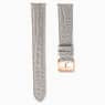 Swarovski Watch Strap 15 Mm (0.59") Width Leather with Stitching Gray Rose Gold-Tone Finish SW5674167