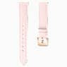 Swarovski Watch Strap 15 Mm (0.59") Width Leather with Stitching Pink Rose Gold-Tone Finish SW5674159
