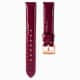 Swarovski Watch Strap 15 Mm (0.59") Width Leather with Stitching Red Rose Gold-Tone Finish SW5674150