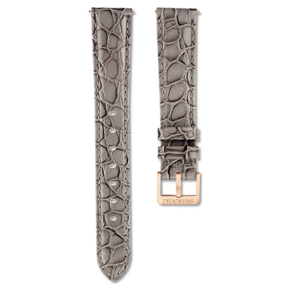 Swarovski Watch Strap 16 Mm (0.63") Width Leather with Stitching Gray SW5687028