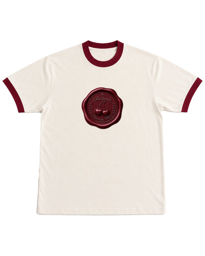 Cerise Seal Ringer Tee