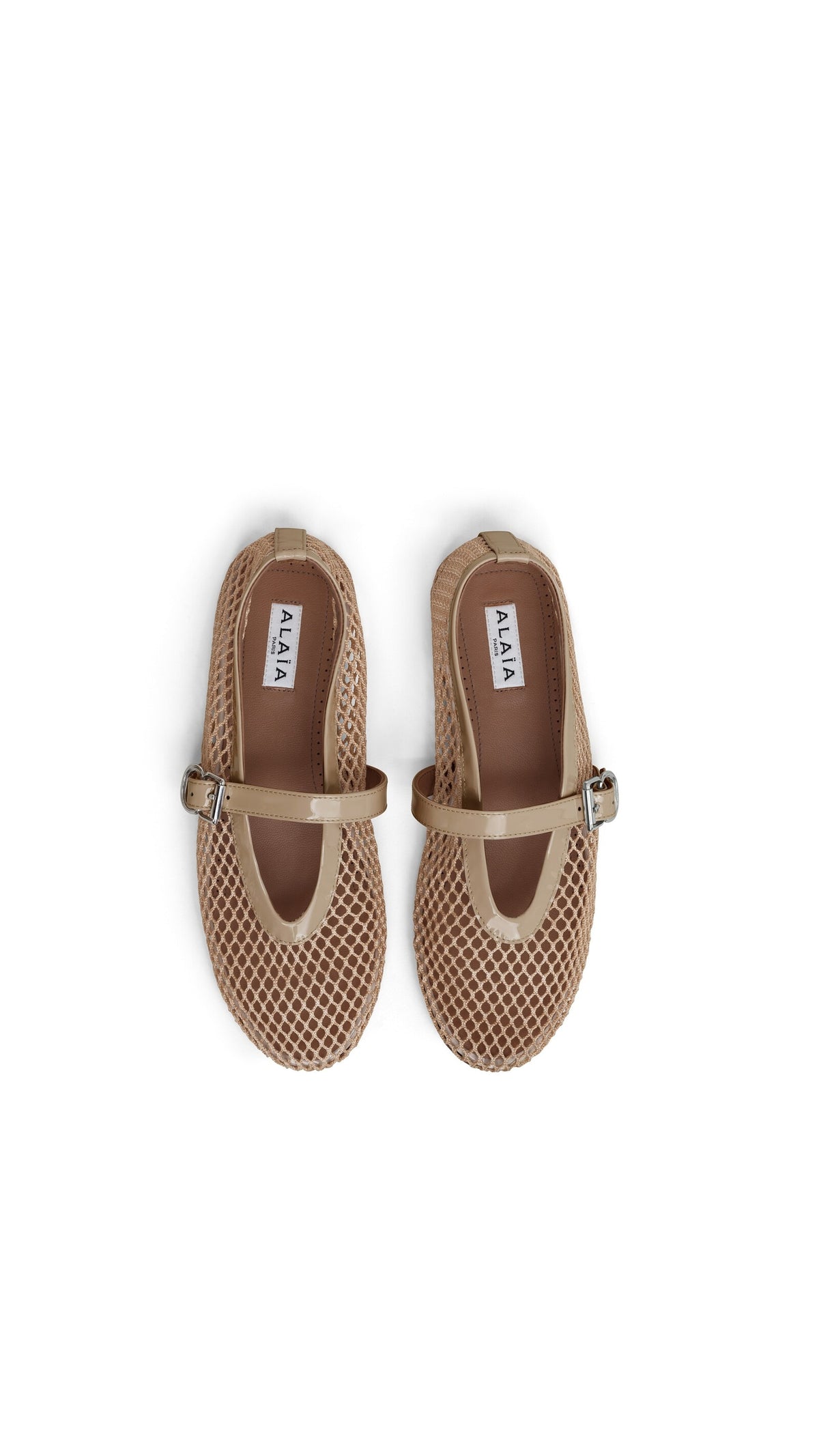 Alaïa Ballet Flats In Fishnet