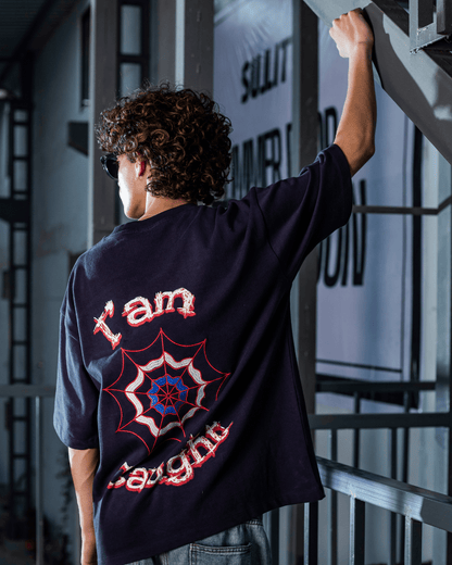 WEBBED UP NAVY BLUE TEE